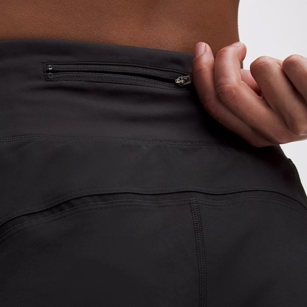 New Lululemon Black Speed Up High-Rise Short 4" Updated - Picture 4 of 6